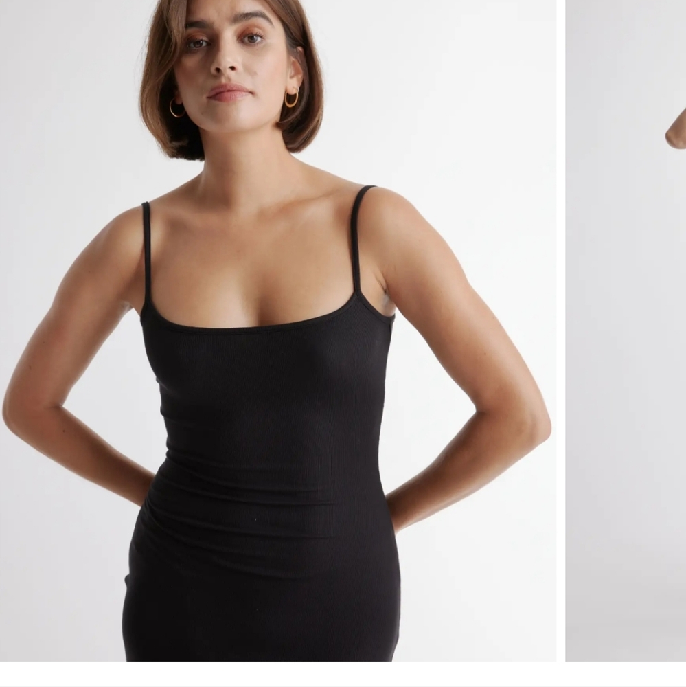 Quince BLACKTencel Ribbed Maxi Dress - Picture 2 of 9